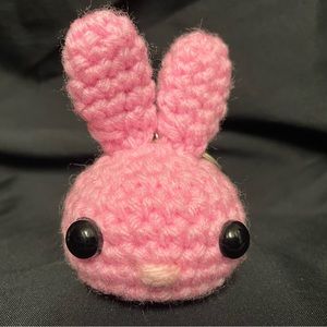 CROCHET MINI MOCHIBUN KEYCHAIN- BABY PINK